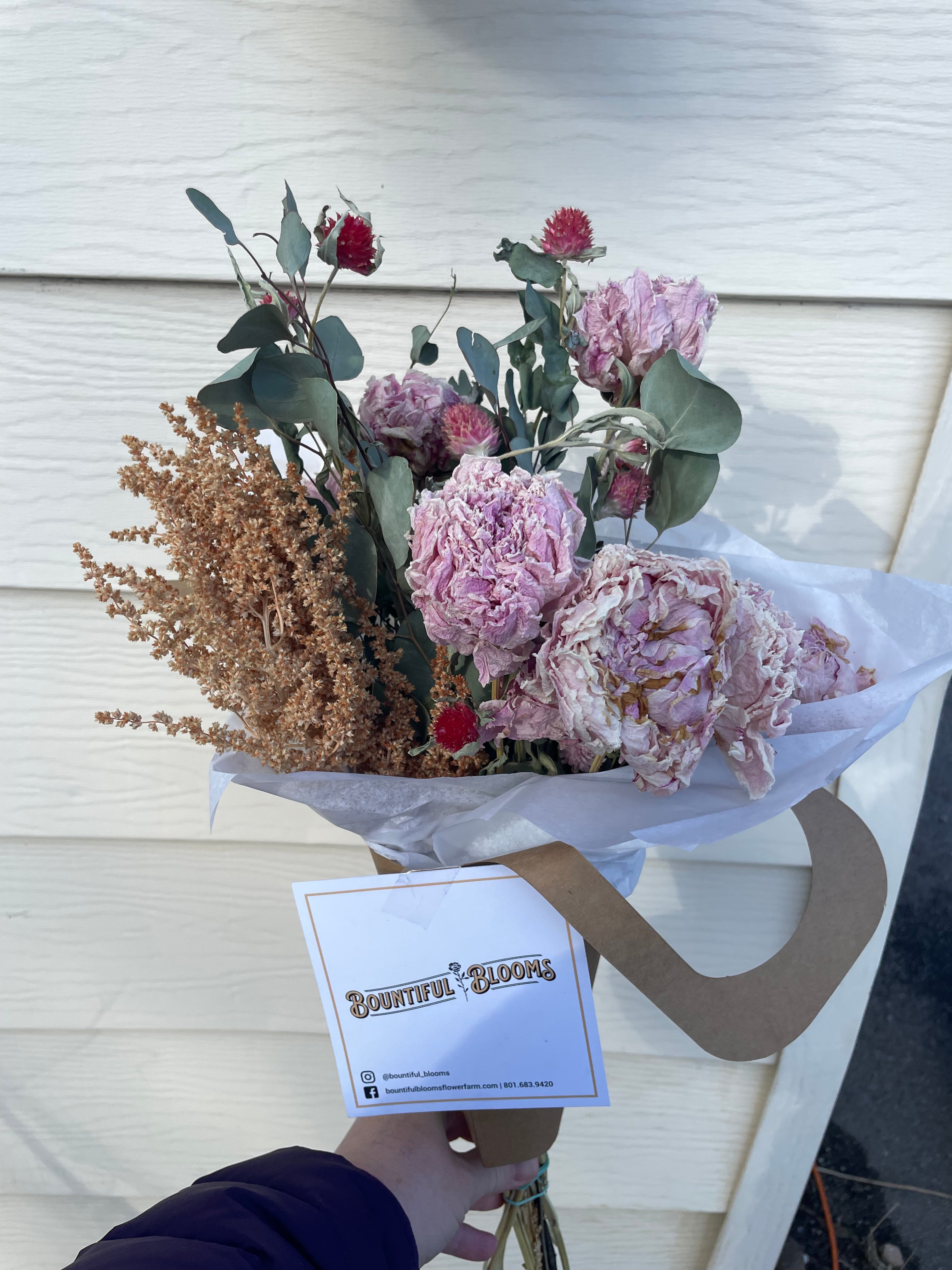 Everlasting Peony Dried Mixed Bouquet – Bountiful Blooms